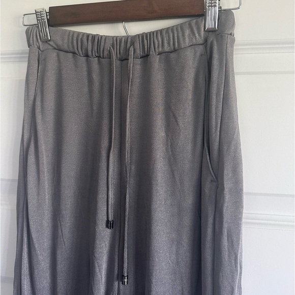 Max Mara Leisure Rigel Pants Gray Elastic Waist Drawstring Pants - Picture 3 of 11